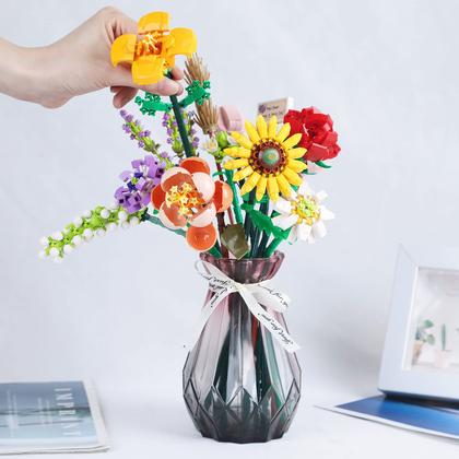 Imagem de Conjunto de construção QLT Mini Bricks Flower Bouquet 547 peças