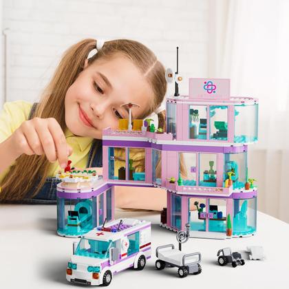 Imagem de Conjunto de construção QLT QIAOLETONG Friends City Hospital de 6 anos ou mais