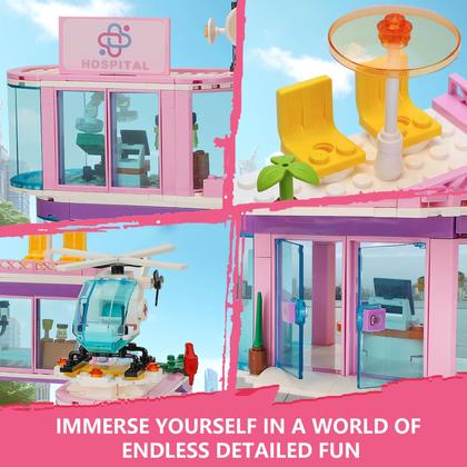 Imagem de Conjunto de construção QLT QIAOLETONG Friends City Hospital de 6 anos ou mais