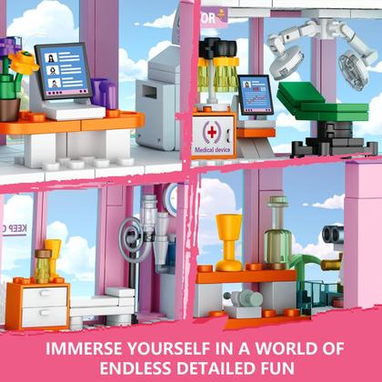 Imagem de Conjunto de construção QLT QIAOLETONG Friends City Hospital de 6 anos ou mais