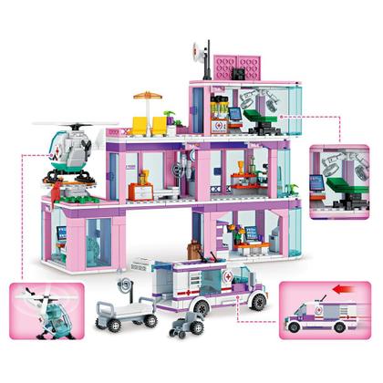 Imagem de Conjunto de construção QLT QIAOLETONG Friends City Hospital de 6 anos ou mais