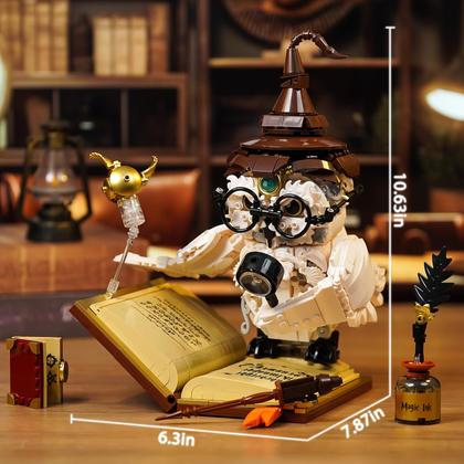 Imagem de Conjunto de construção QLT QIAOLETONG MOC Magic Owl Animal com 1162 unidades