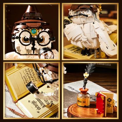 Imagem de Conjunto de construção QLT QIAOLETONG MOC Magic Owl Animal com 1162 unidades