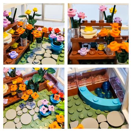 Imagem de Conjunto de Construção QLT White Flowers House (639 Peças) - Compatível com Lego