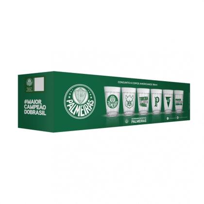 Imagem de Conjunto De Copo Americano Palmeiras Licenciado Kit 6 Peça