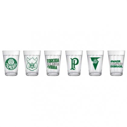 Imagem de Conjunto De Copo Americano Palmeiras Licenciado Kit 6 Peça