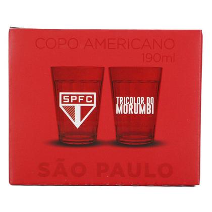 Imagem de Conjunto de Copos Americano São Paulo 190 ml - 2 Unidades - Allmix