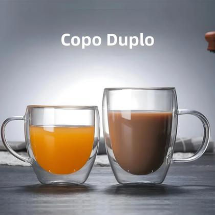 Imagem de Conjunto De Copos De Vidro Duplo Resistente Ao Calor Para Café, Whisky, Chá, Coquetel, Vodka E Vinho