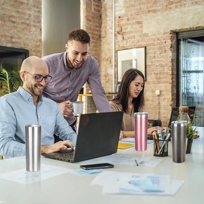 Imagem de Conjunto de copos FristChoice Skinny 590 ml em aço inoxidável prateado/8