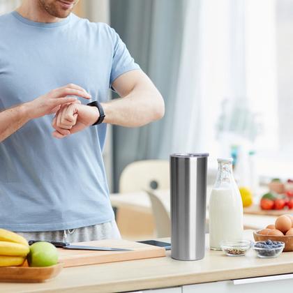 Imagem de Conjunto de copos FristChoice Skinny 590 ml em aço inoxidável prateado/8