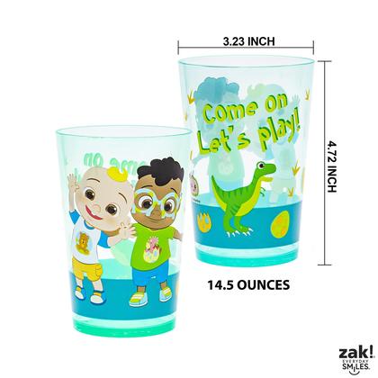 Imagem de Conjunto de copos Nesting Zak Designs CocoMelon Kids, 430 ml, pacote com 4