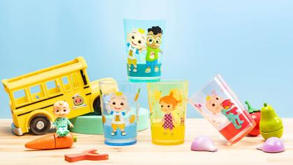 Imagem de Conjunto de copos Nesting Zak Designs CocoMelon Kids, 430 ml, pacote com 4