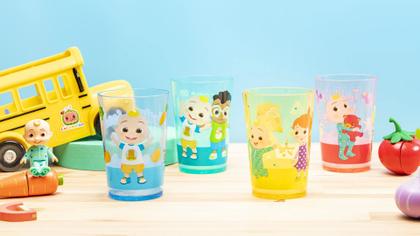 Imagem de Conjunto de copos Nesting Zak Designs CocoMelon Kids, 430 ml, pacote com 4