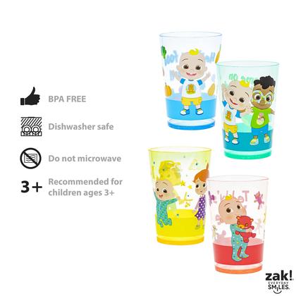 Imagem de Conjunto de copos Nesting Zak Designs CocoMelon Kids, 430 ml, pacote com 4
