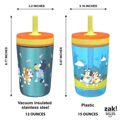 Imagem de Conjunto de copos Zak Designs Bluey Kelso 450 ml, 3 unidades para crianças