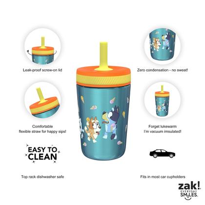 Imagem de Conjunto de copos Zak Designs Bluey Kelso 450 ml, 3 unidades para crianças