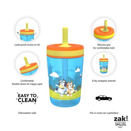 Imagem de Conjunto de copos Zak Designs Bluey Kelso 450 ml, 3 unidades para crianças