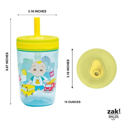 Imagem de Conjunto de Copos Zak Designs Cocomelon Kelso 450ml - Para Crianças