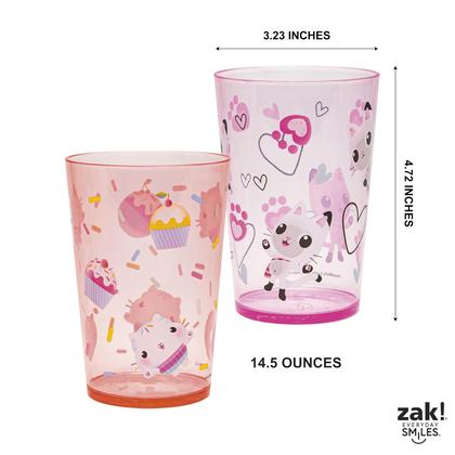 Imagem de Conjunto de copos Zak Designs DreamWorks Gabby's Dollhouse, 430 ml, pacote com 4