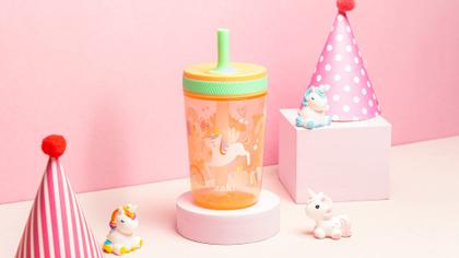 Imagem de Conjunto de copos Zak Designs Kelso 450 ml Unicorn Kids, conjunto de 2 peças