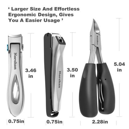 Imagem de Conjunto de cortadores de unhas Norchan Large para homens e mulheres, 5 unidades