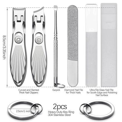 Imagem de Conjunto de cortadores de unhas VOGARB curvado e inclinado para unhas grossas