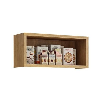 Imagem de Conjunto de Cozinha Armário Paneleiro 4 Portas com Vidro e 2 Armários Aéreo Ripado Torino