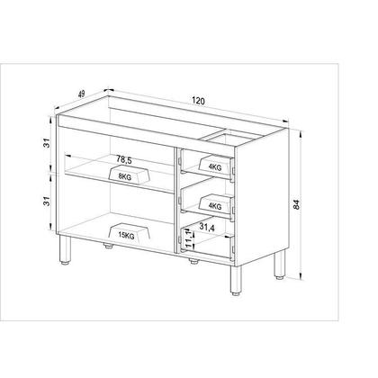 Imagem de Conjunto de Cozinha Cedro