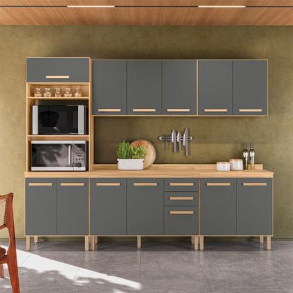 Imagem de Conjunto de Cozinha Celeste Modulado com 13 Portas 2 Gavetas