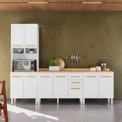 Imagem de Conjunto de Cozinha Lidiane Modulado com 9 Portas 2 Gavetas