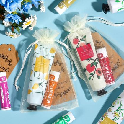 Imagem de Conjunto de creme para mãos e protetor labial AZEN 24 conjuntos com bolsa e cartão