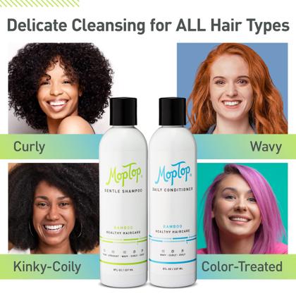 Imagem de Conjunto de cuidados com o cabelo MopTop Gentle Shampoo + Condicionador Diário