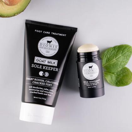 Imagem de Conjunto de cuidados com os pés Dionis Goat Milk Sole Keeper & Soother 120 ml