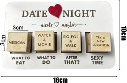 Imagem de Conjunto de dados Date Night Thyggzjbs Funny Reutilizable Couple Dice