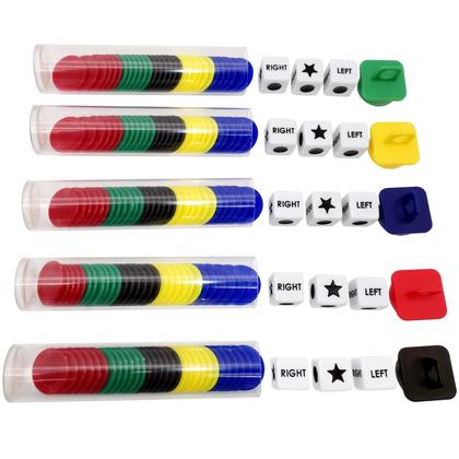 Imagem de Conjunto de dados do centro esquerdo direito com 3 dados e 30 fichas x5