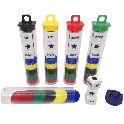 Imagem de Conjunto de dados do centro esquerdo direito com 3 dados e 30 fichas x5