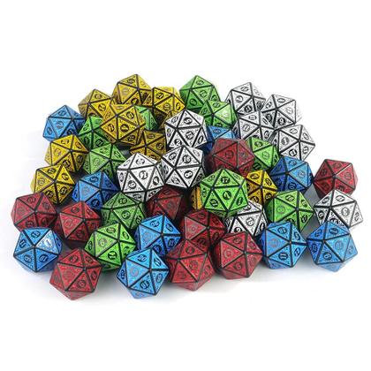 Imagem de Conjunto De Dados Poliedricos D20 De 20 Lados 10PCS Para Jogos De Mesa DND RPG