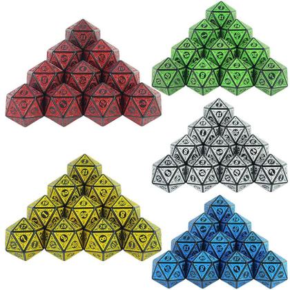 Imagem de Conjunto De Dados Poliedricos D20 De 20 Lados 10PCS Para Jogos De Mesa DND RPG