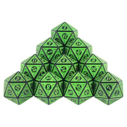 Imagem de Conjunto De Dados Poliedricos D20 De 20 Lados 10PCS Para Jogos De Mesa DND RPG