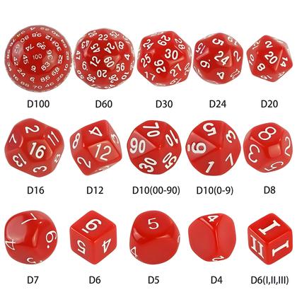Imagem de Conjunto De Dados Poliedricos De 15 Peças Em 6 Cores D3-D100 Para Acessórios De Jogos De Tabuleiro