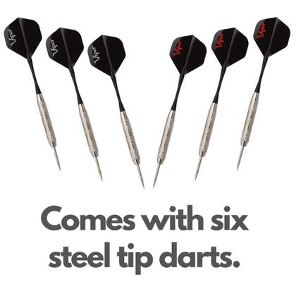 Imagem de Conjunto de dardos Viper Shot King Steel Tip com 6 dardos pretos