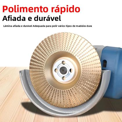 Imagem de Conjunto De Discos De Desbaste Para Madeira 100mm Com Furo De 16mm, Design Curvo Chanfrado Para