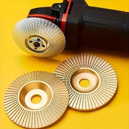 Imagem de Conjunto De Discos De Desbaste Para Madeira 100mm Com Furo De 16mm, Design Curvo Chanfrado Para