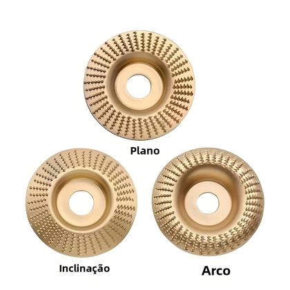 Imagem de Conjunto De Discos De Desbaste Para Madeira 100mm Com Furo De 16mm, Design Curvo Chanfrado Para