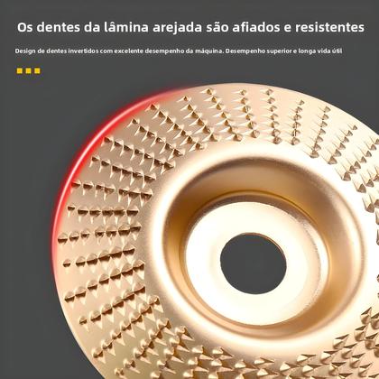 Imagem de Conjunto De Discos De Desbaste Para Madeira 100mm Com Furo De 16mm, Design Curvo Chanfrado Para