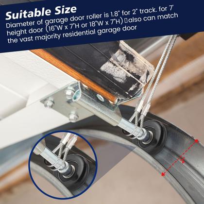 Imagem de Conjunto de dobradiças para rolos de porta de garagem Lounsweer 117 unidades de nylon