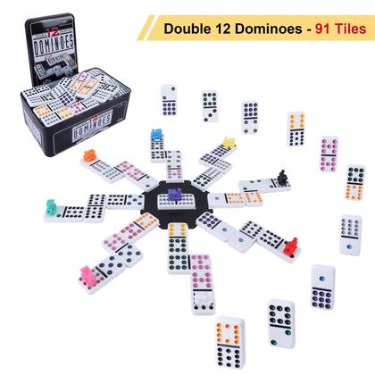 Imagem de Conjunto de Dominó Mexican Train Gonoelec Double 12 para Adultos