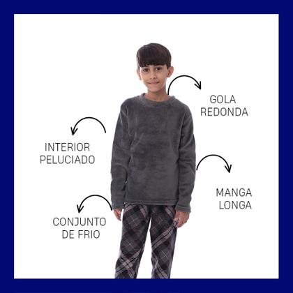 Imagem de Conjunto De Dormir De Frio Victory Soft Infantil Liso Menino