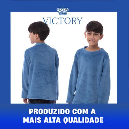 Imagem de Conjunto De Dormir De Frio Victory Soft Infantil Liso Menino