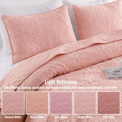 Imagem de Conjunto de edredões Exclusivo Mezcla King Size com 2 fronhas rosa